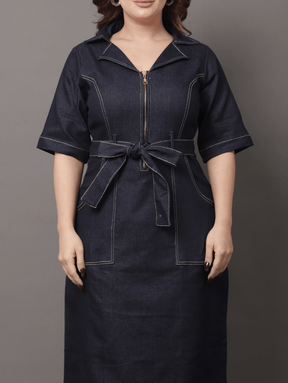 Denim Fringe Dress