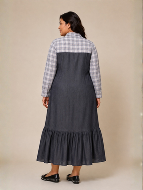 Delight Denim Maxi  Dress
