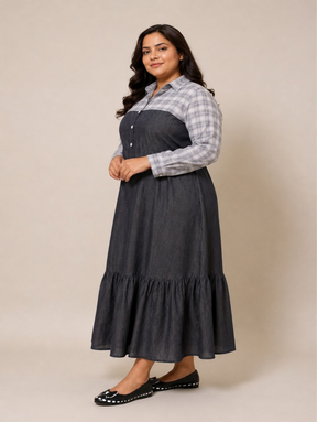 Delight Denim Maxi  Dress