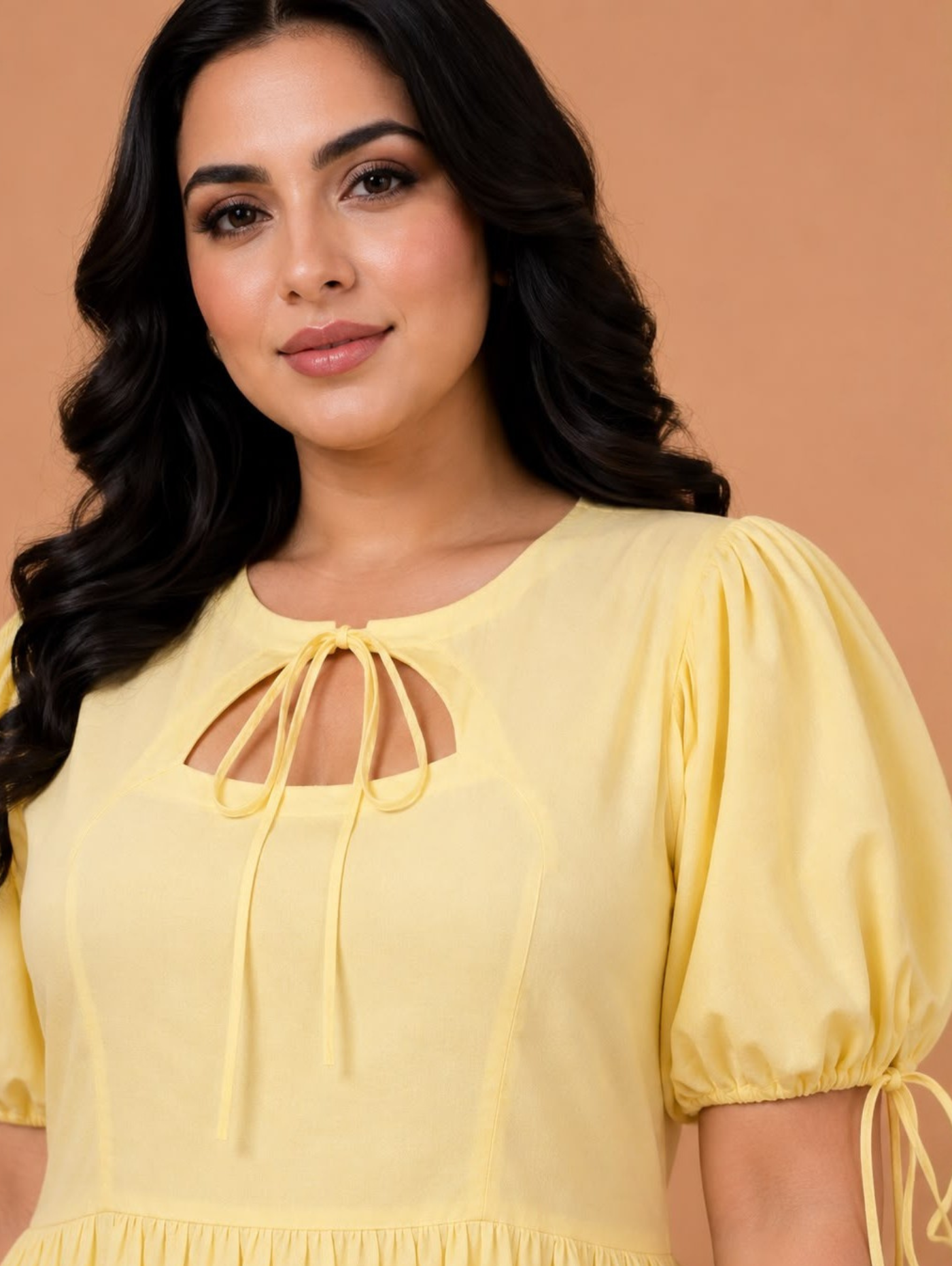 Pastel Yellow Midi Dress