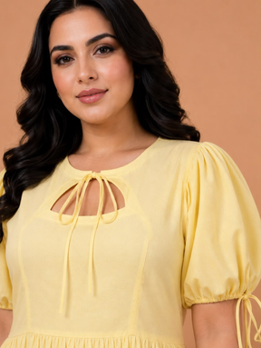 Pastel Yellow Midi Dress