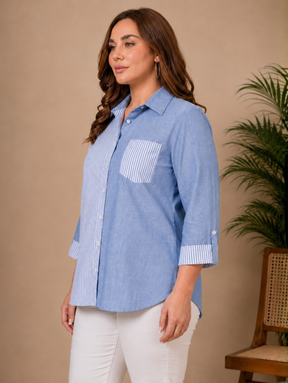 Chambray Contrast Shirt