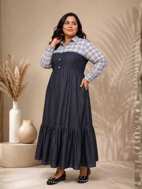 Delight Denim Maxi  Dress