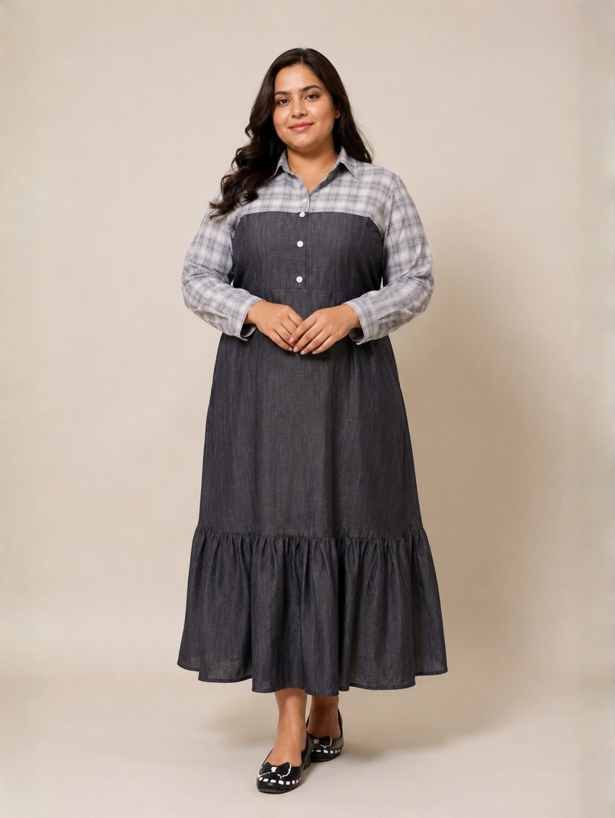 Delight Denim Maxi  Dress