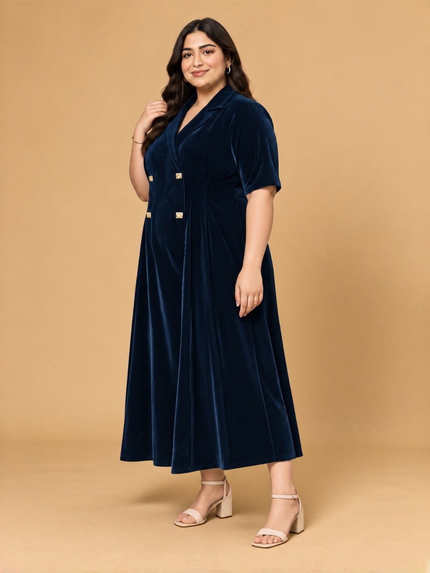 Majestic Charm Velvet Dress