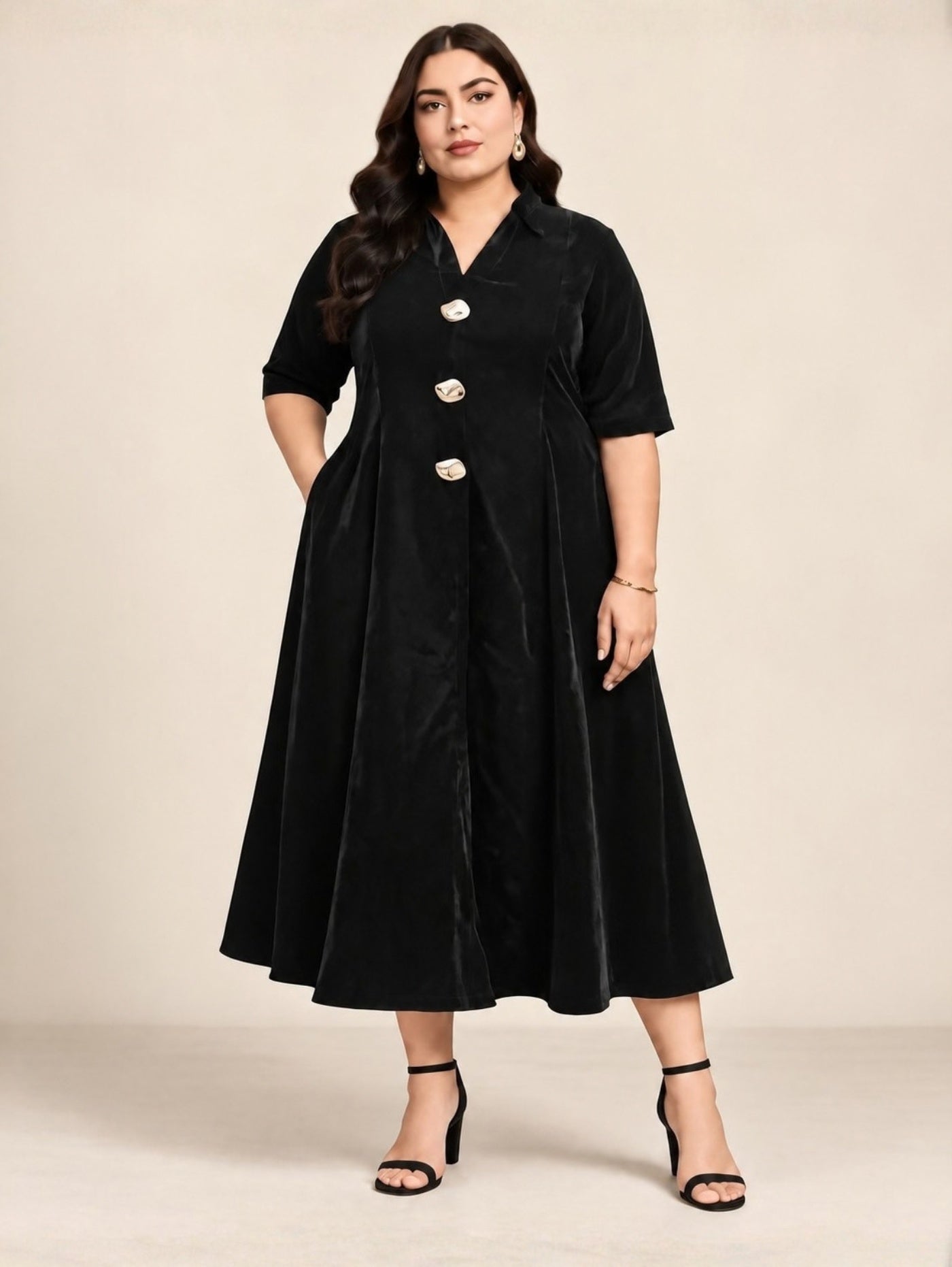 Zara Glamour Velvet Dress