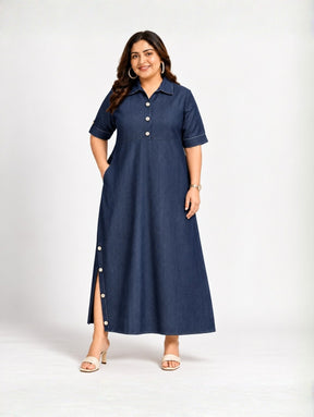 Buttonline Denim Dress