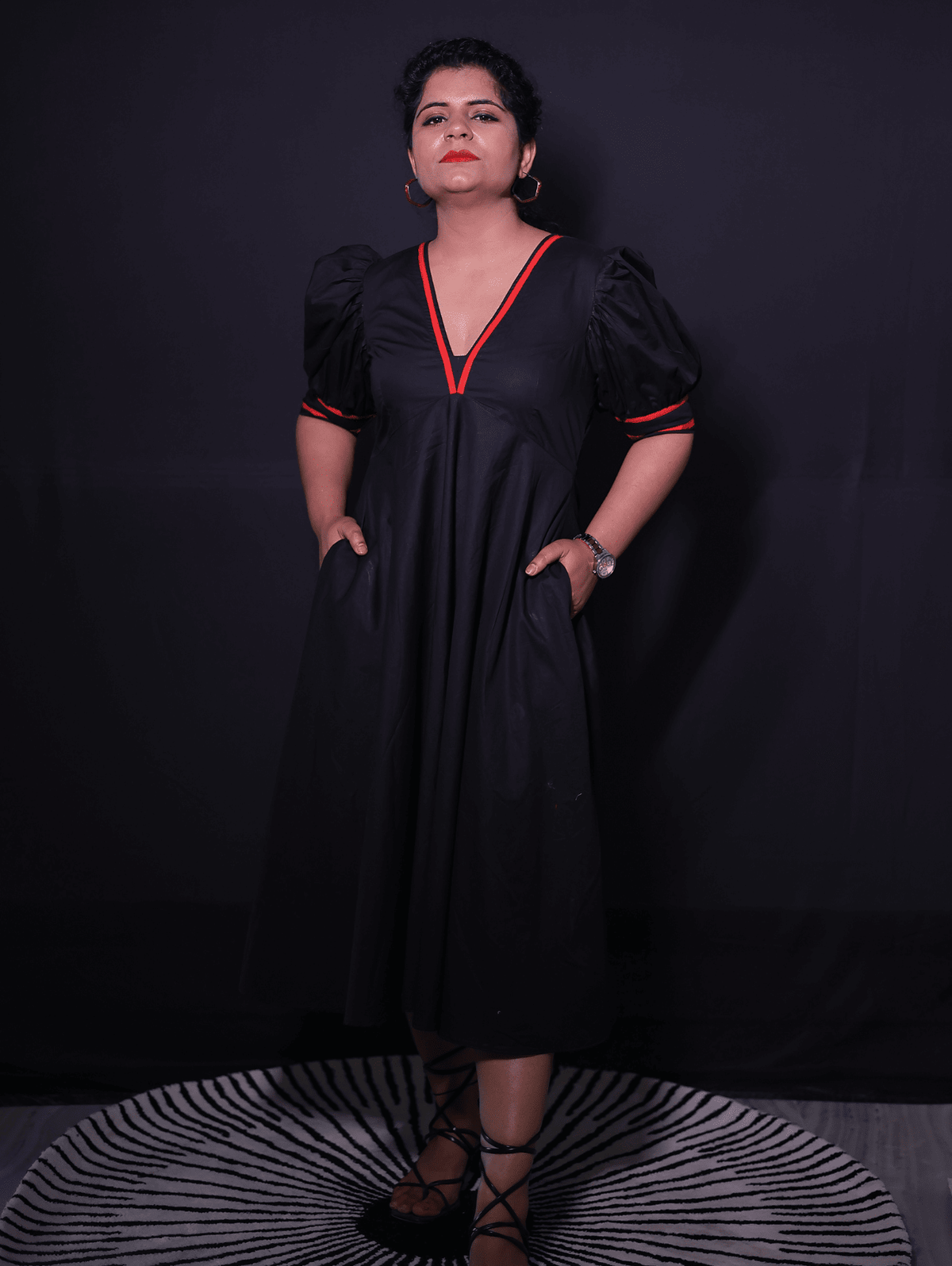 Black Cherry Dress (With Pockets)