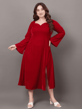 Maroon Velvet Dream Dress