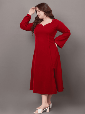Maroon Velvet Dream Dress