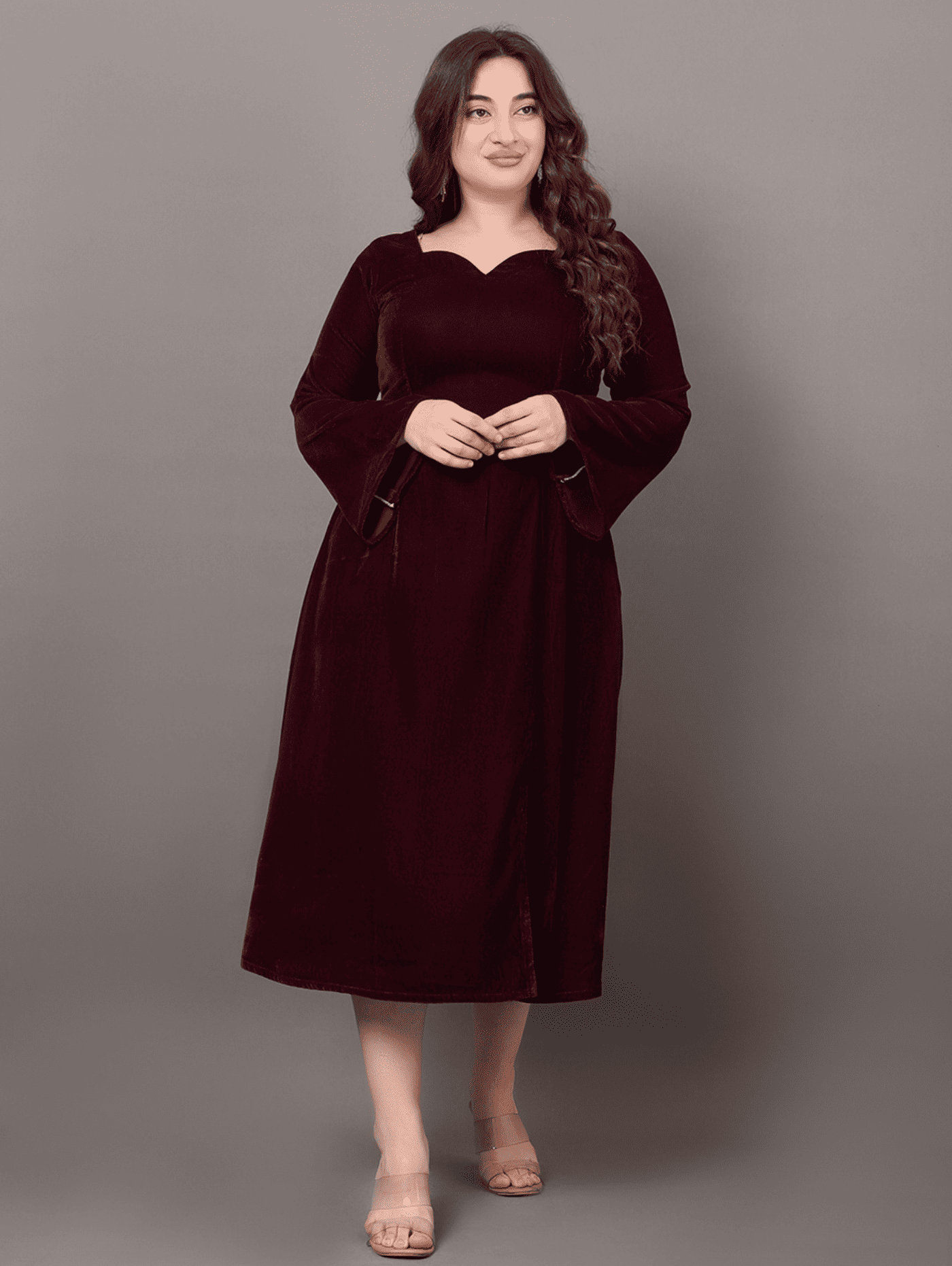 Wine Velvet Dream Dress