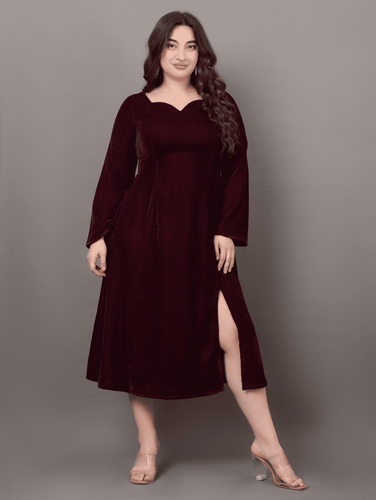 Wine Velvet Dream Dress