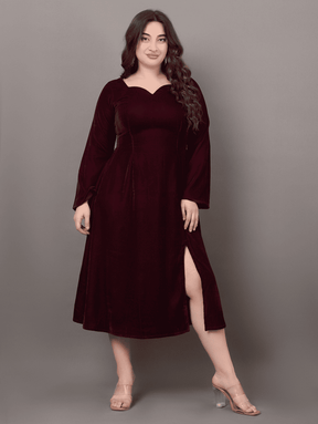 Wine Velvet Dream Dress