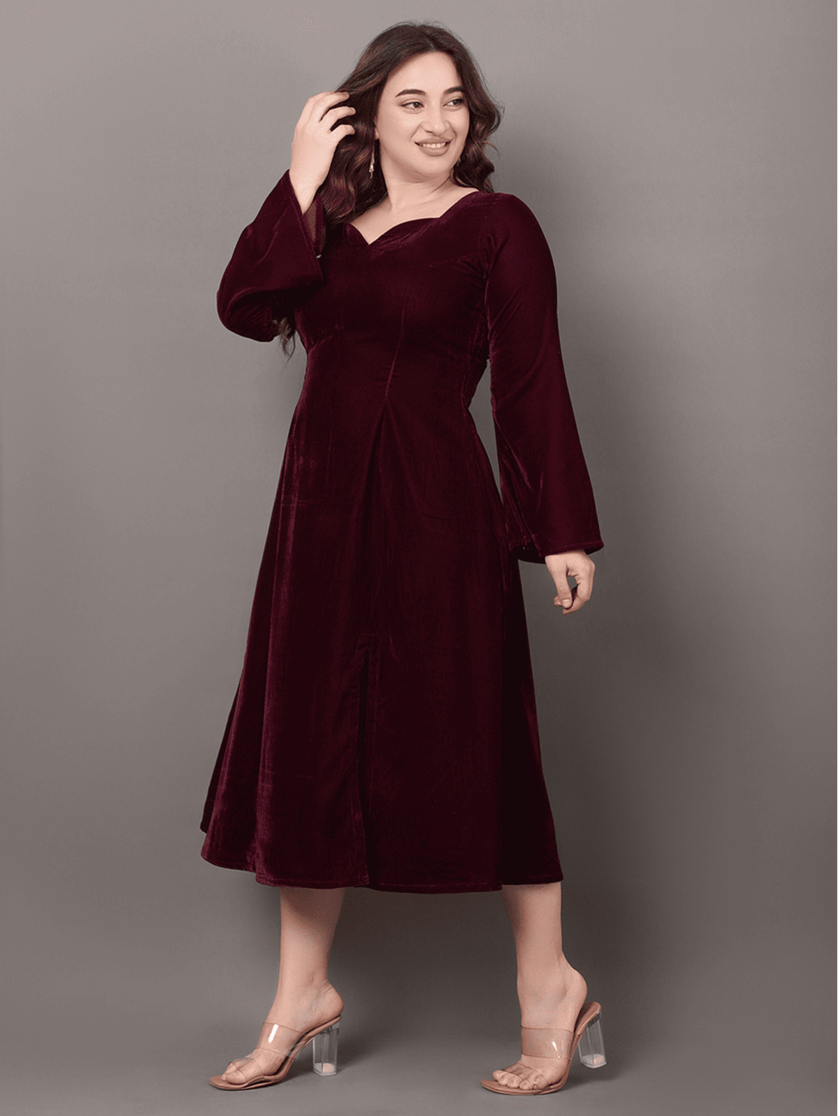 Wine Velvet Dream Dress