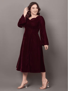 Wine Velvet Dream Dress