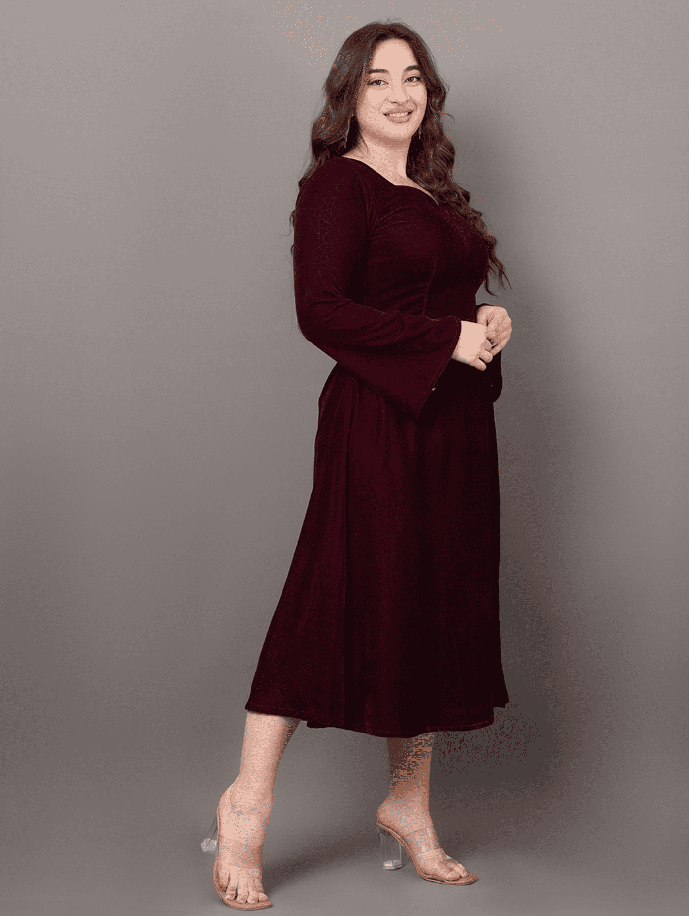 Wine Velvet Dream Dress