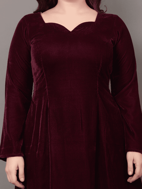 Wine Velvet Dream Dress