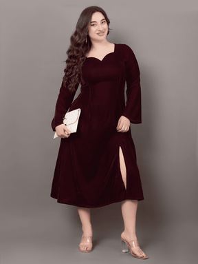 Wine Velvet Dream Dress