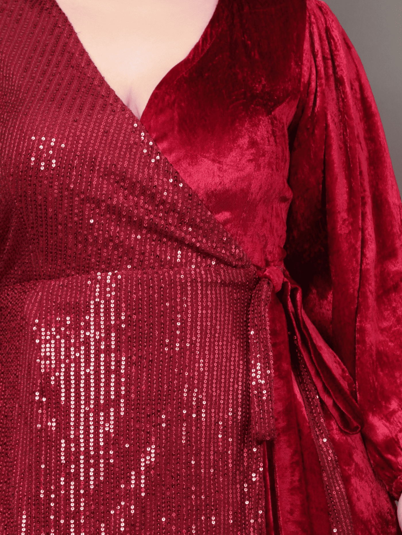 Maroon Luxury Lace Dress