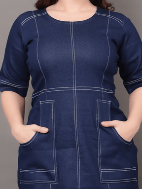 Seamline Denim Dress