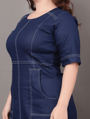 Seamline Denim Dress