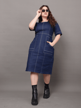 Seamline Denim Dress