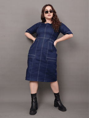 Seamline Denim Dress