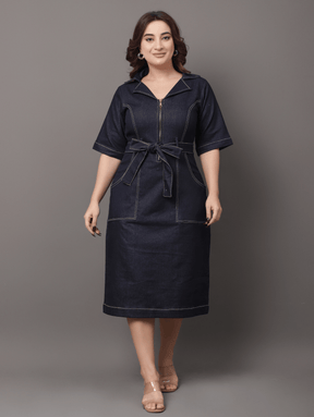Denim Fringe Dress