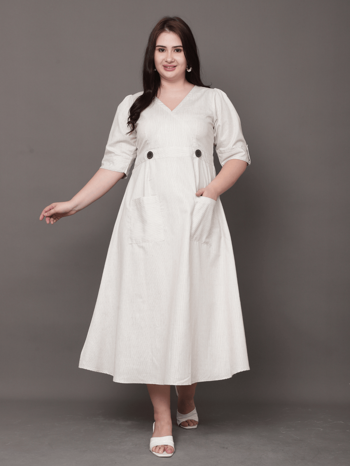 The Aurea Linen Midi