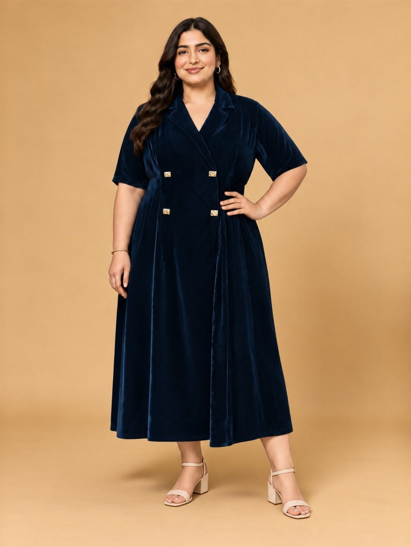 Majestic Charm Velvet Dress
