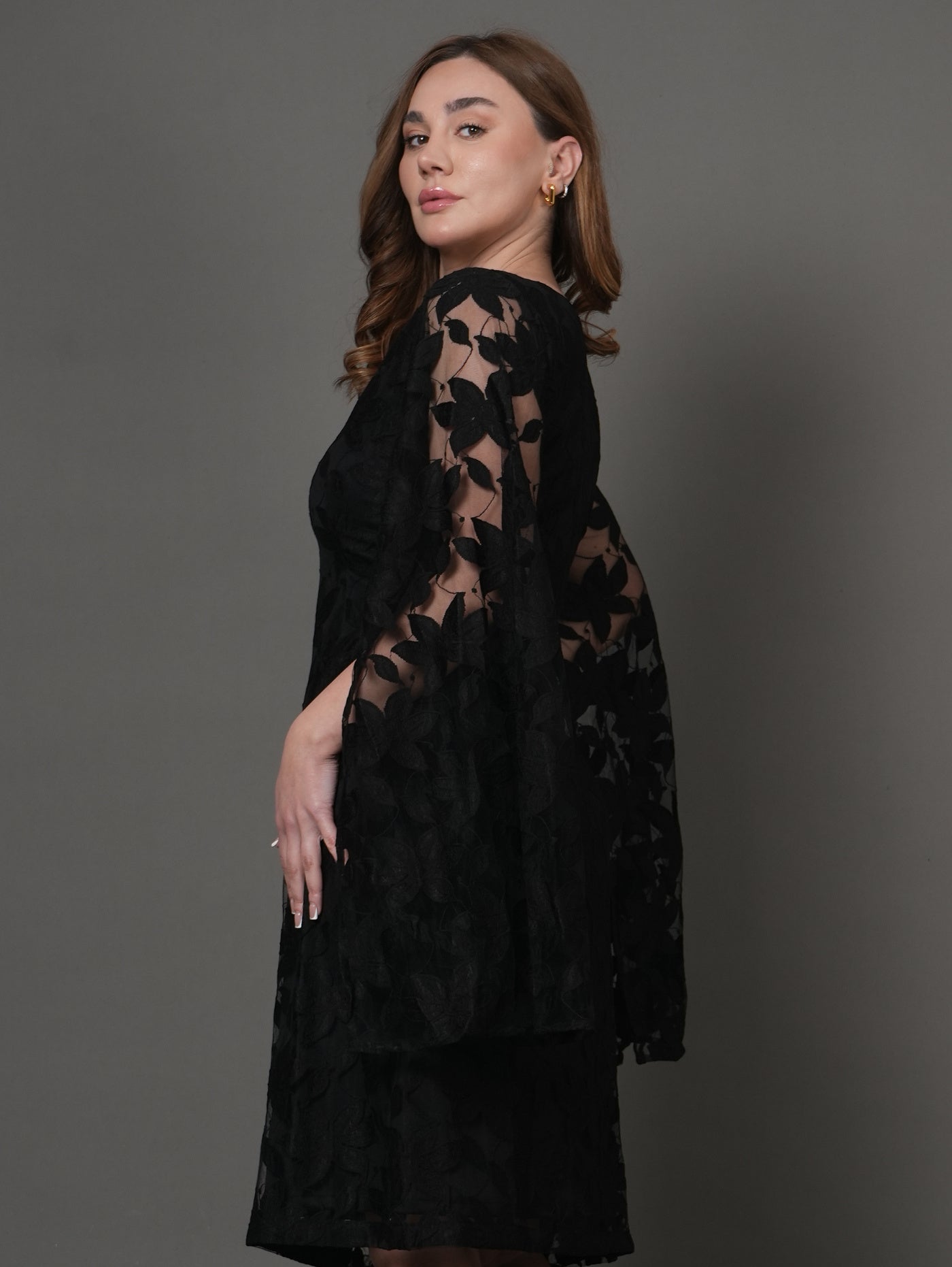 Curve Lux Black Lace Dress