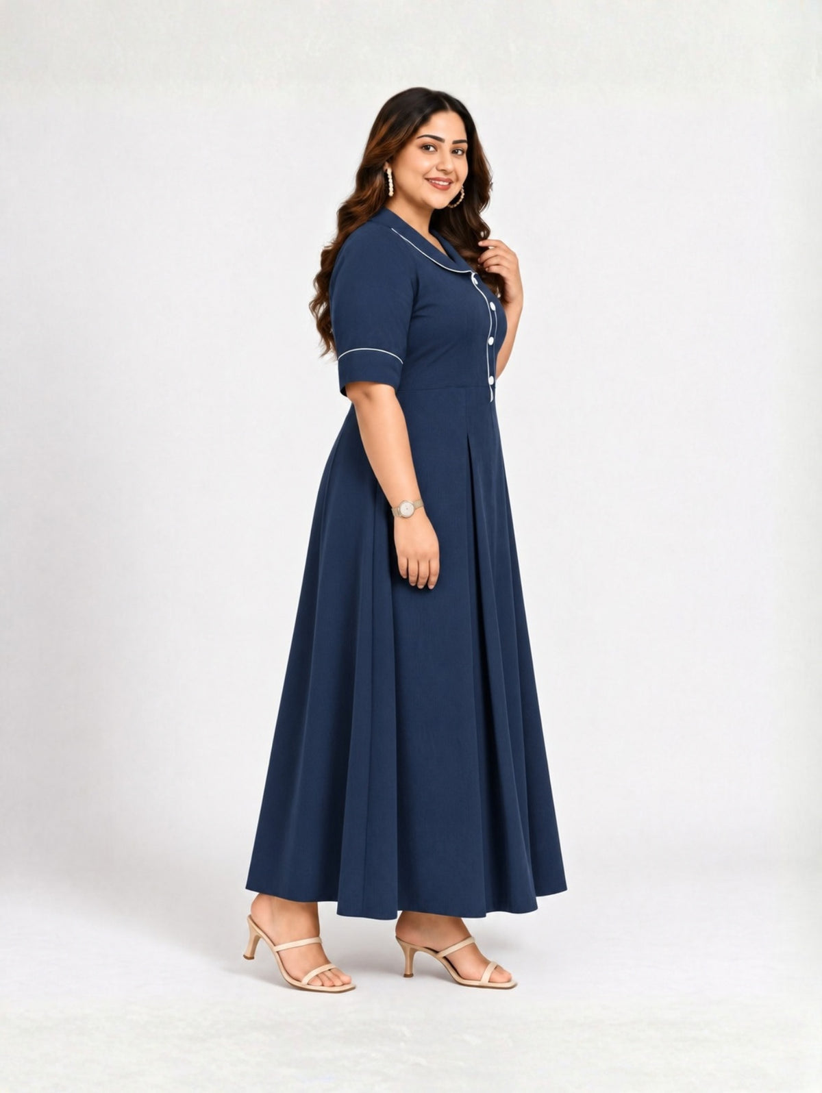 Navy Aria Maxi Dress