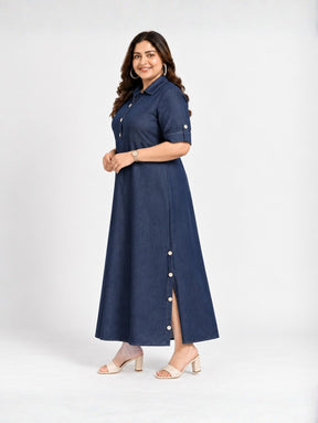 Buttonline Denim Dress