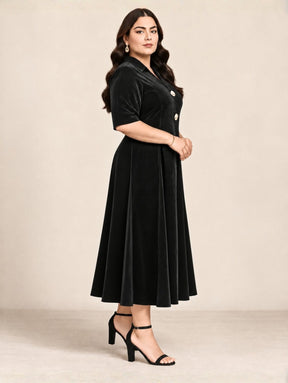 Zara Glamour Velvet Dress