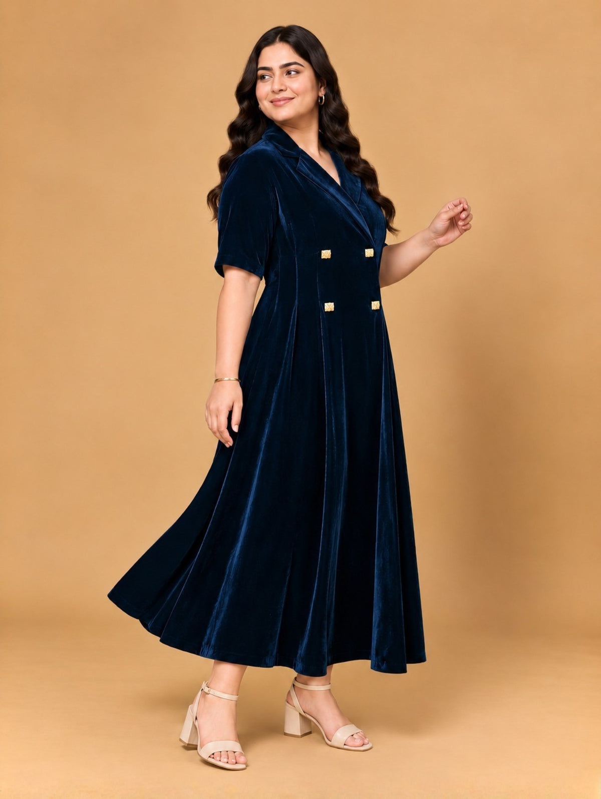 Majestic Charm Velvet Dress