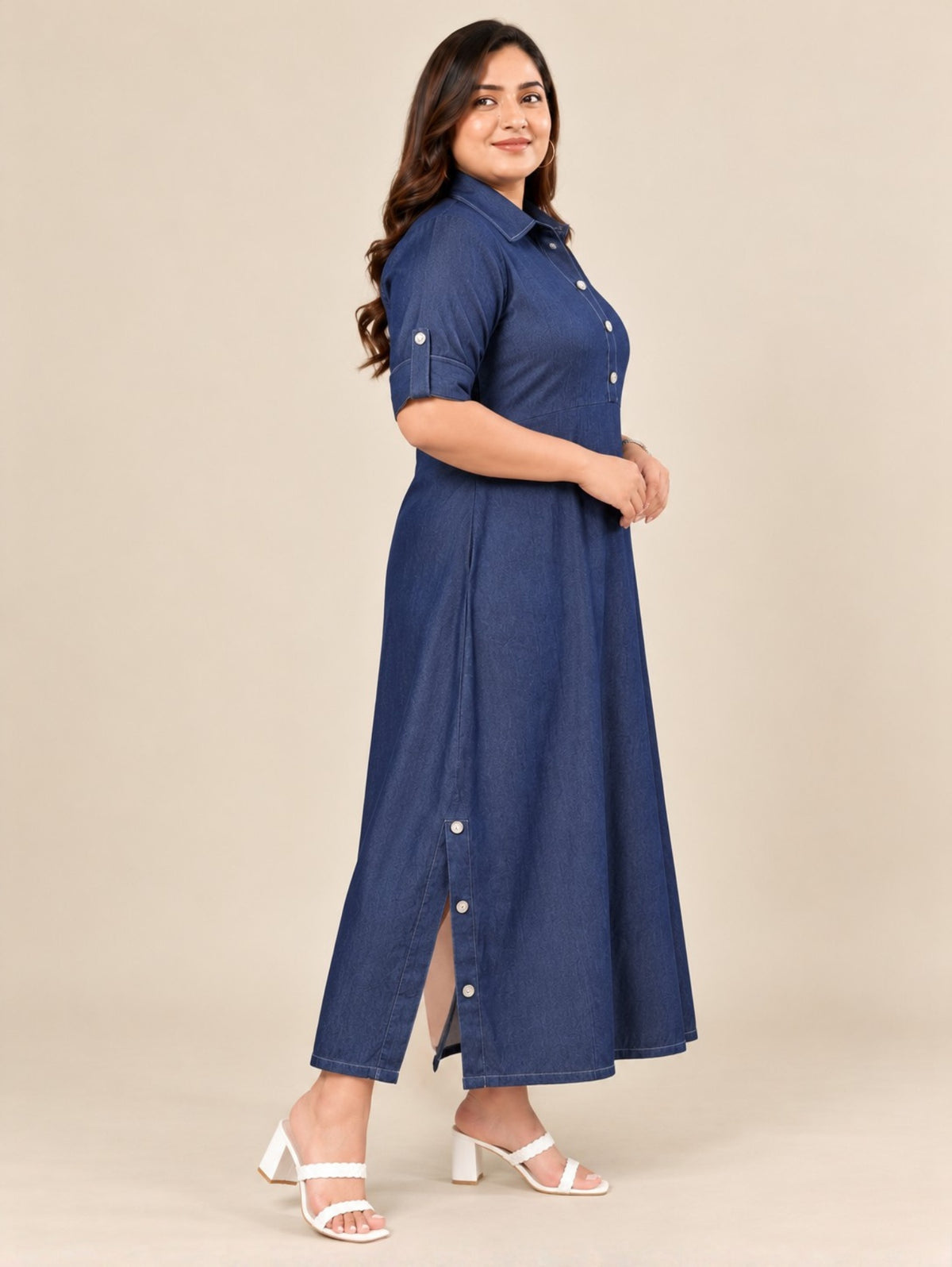 Buttonline Denim Dress