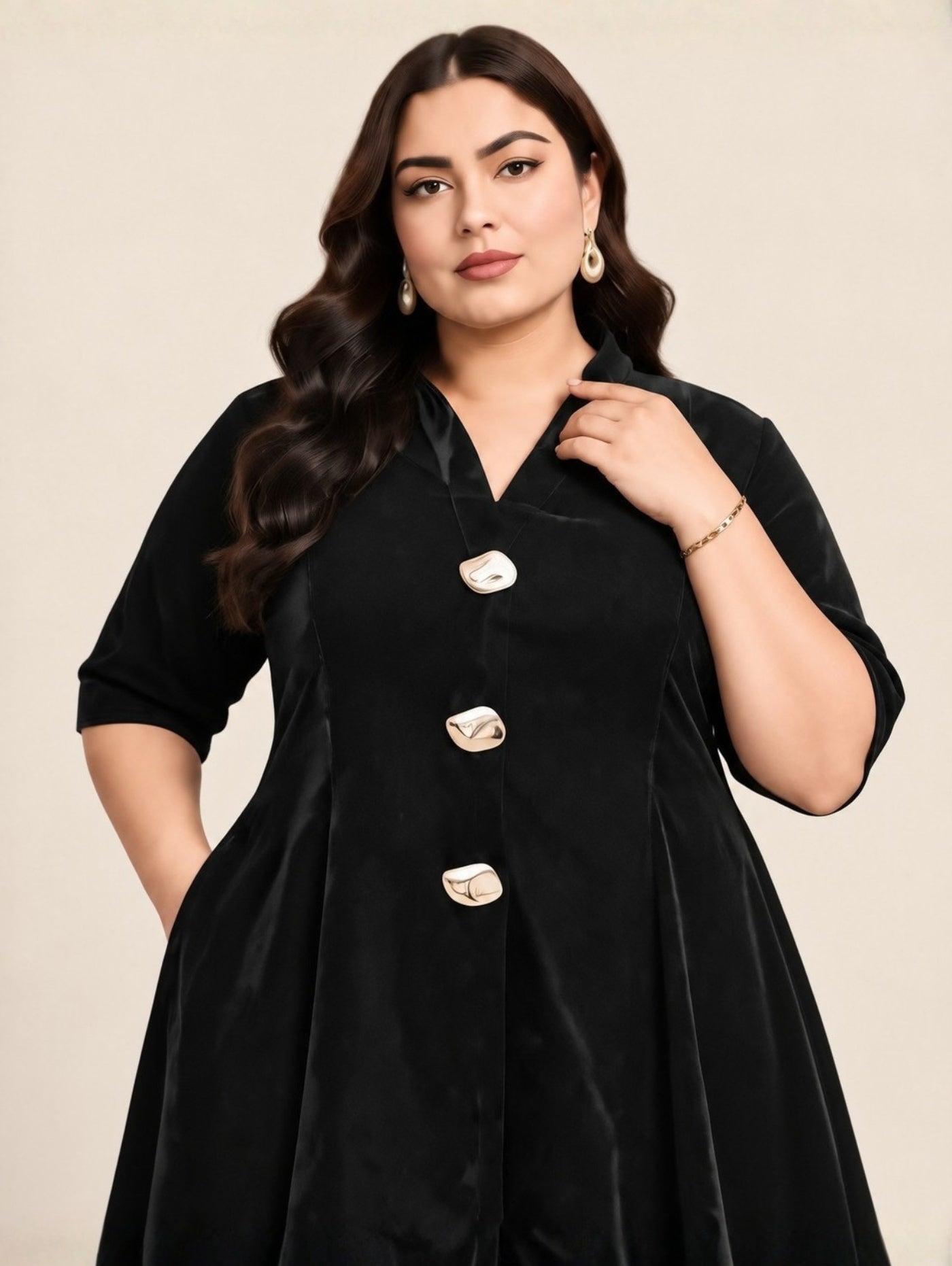 Zara Glamour Velvet Dress