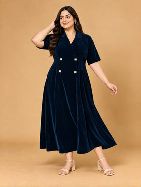 Majestic Charm Velvet Dress