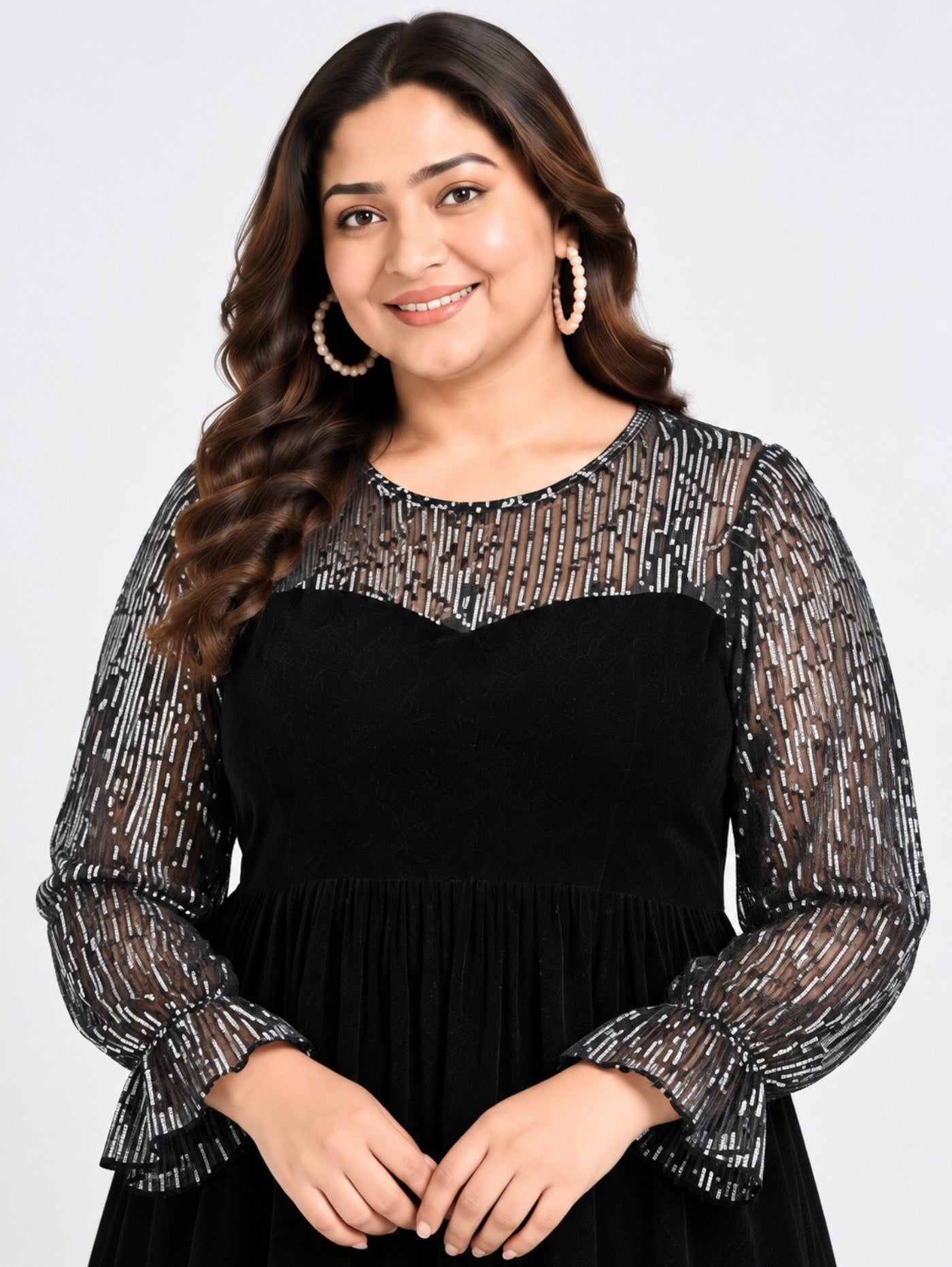 Evara midnight velvet  dress