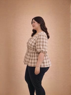 Desert Check Top