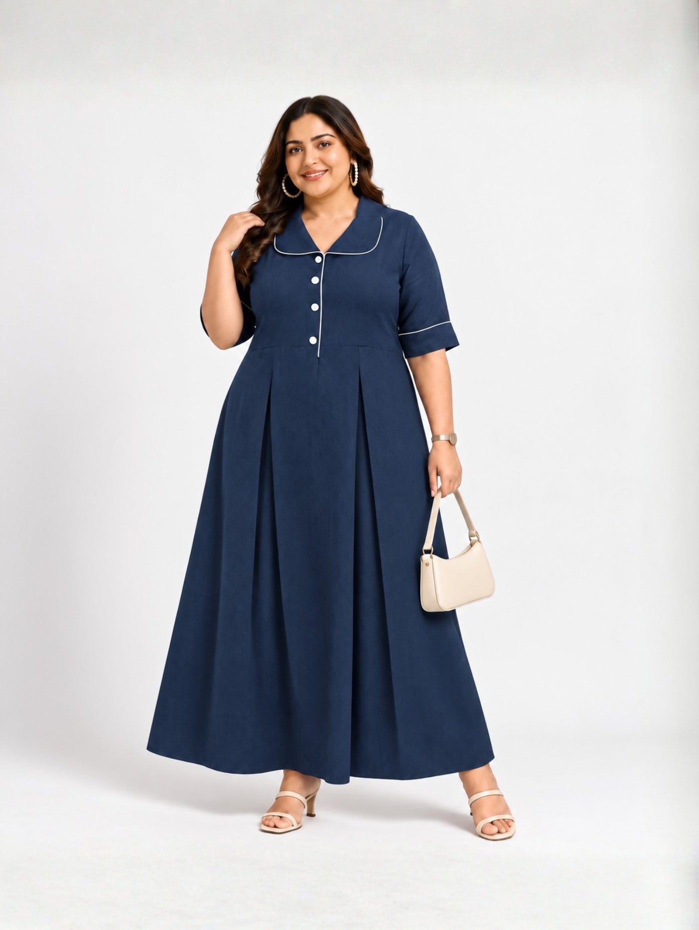 Navy Aria Maxi Dress