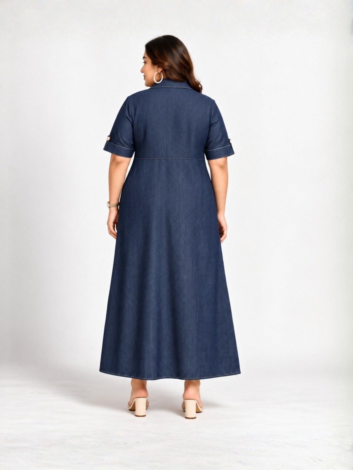 Buttonline Denim Dress