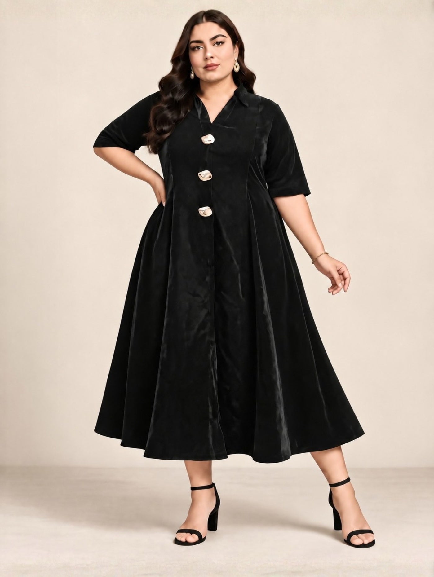 Zara Glamour Velvet Dress
