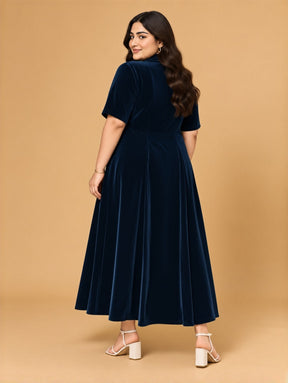 Majestic Charm Velvet Dress
