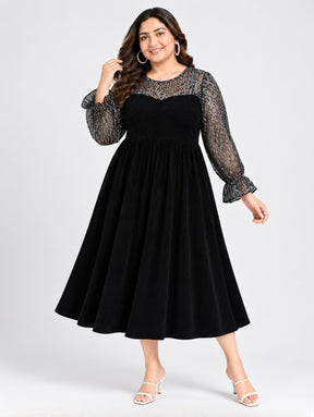 Evara midnight velvet  dress