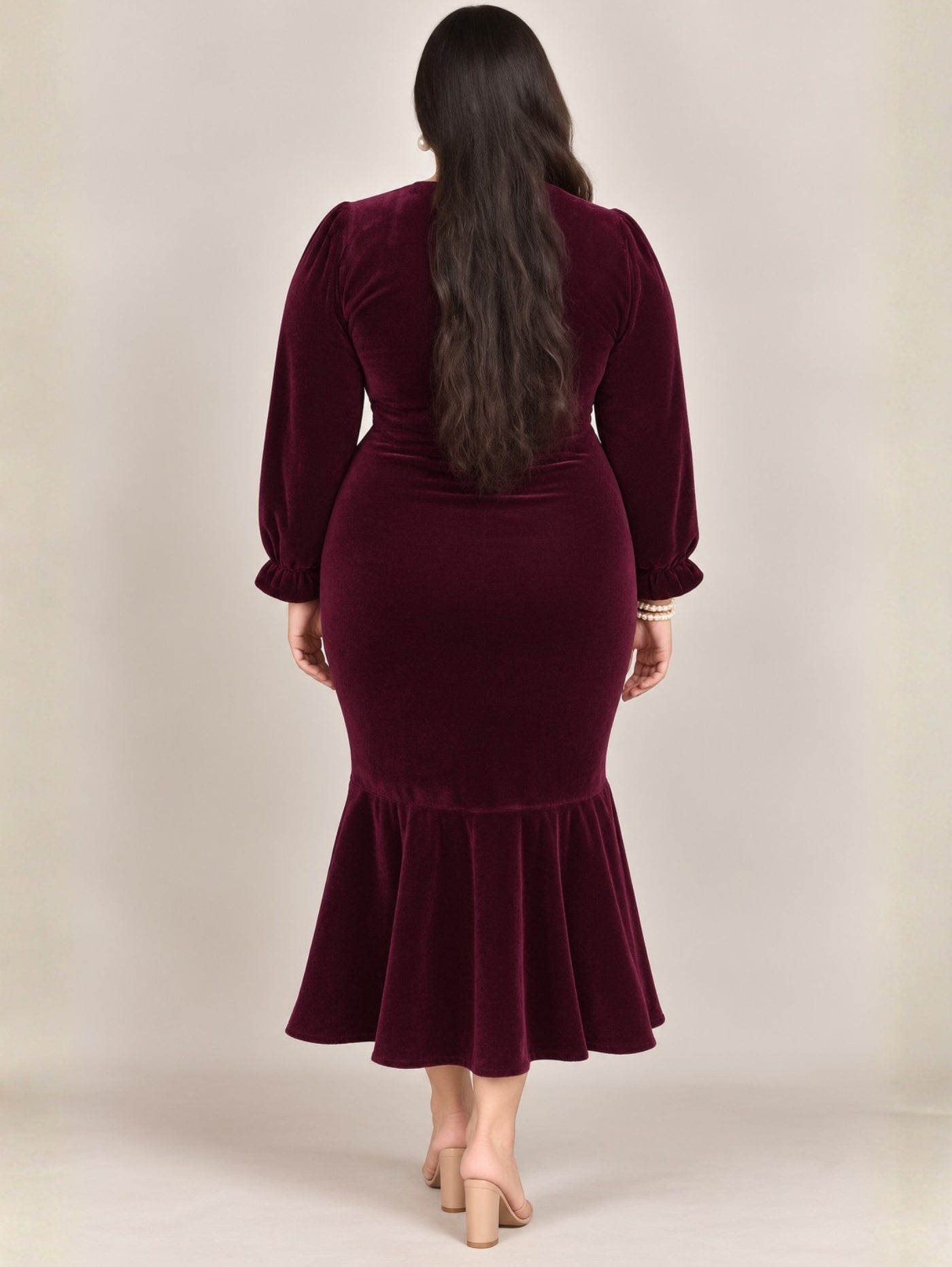 Velvet Ruched Glamour Dress