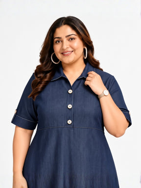 Buttonline Denim Dress