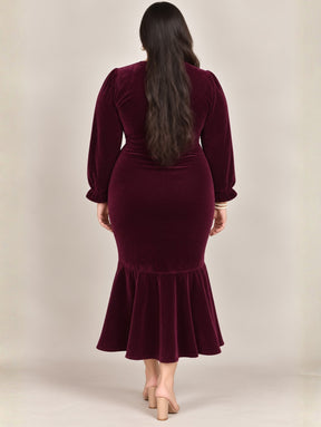 Velvet Ruched Glamour Dress