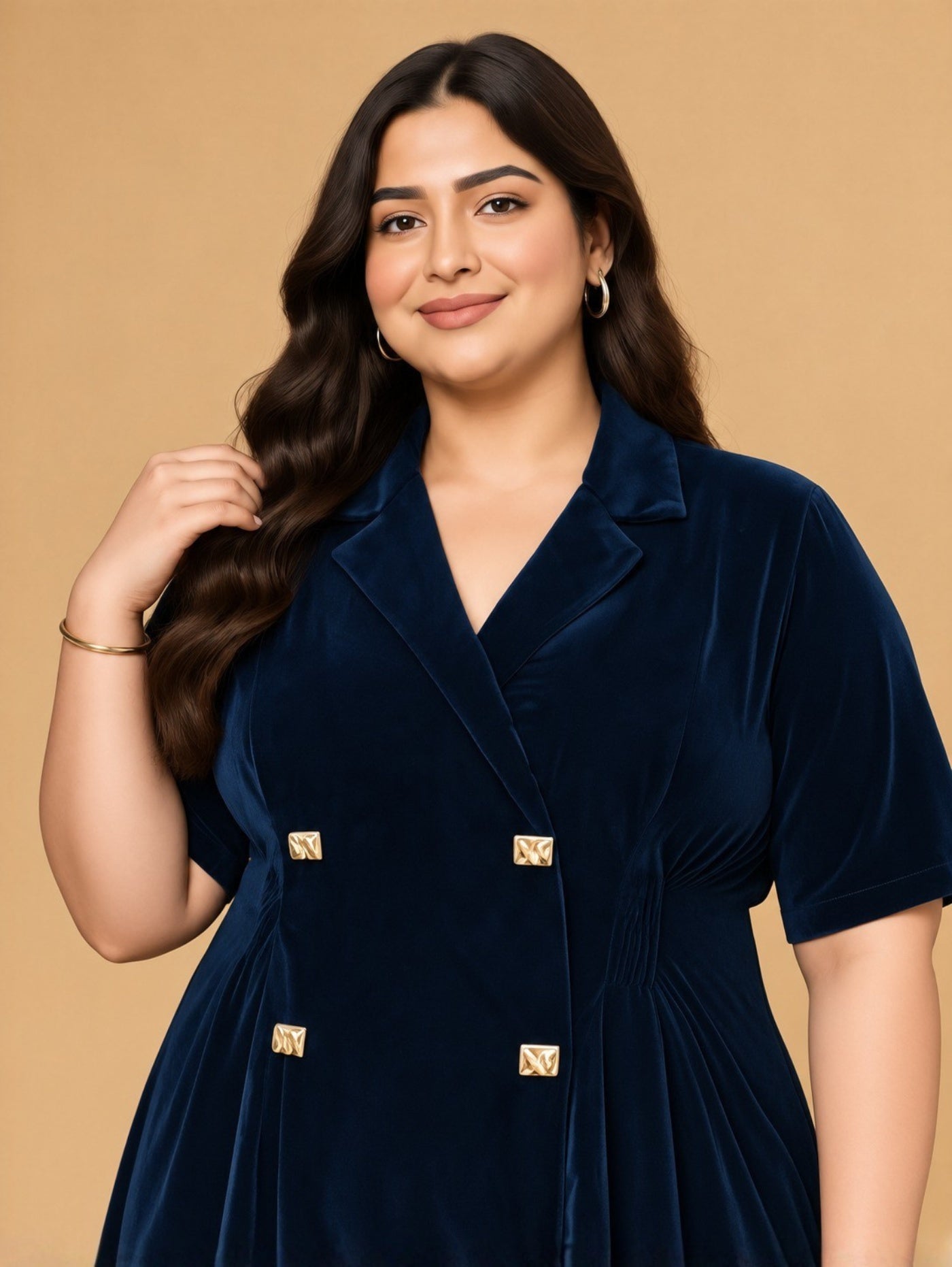 Majestic Charm Velvet Dress