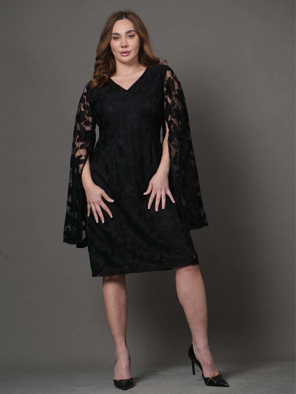 Curve Lux Black Lace Dress